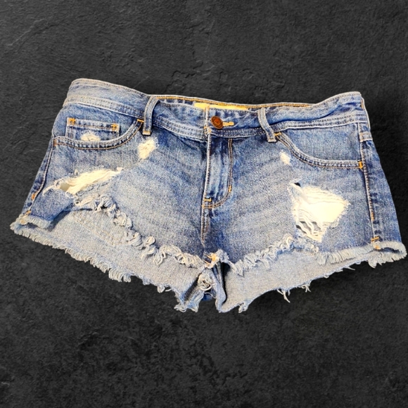 Hollister Pants - Low Rise Short-Shorts Denim Cut Off Shorts
